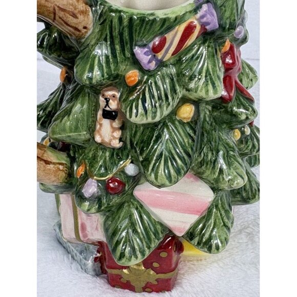 Spode Christmas Tree Handpainted Ceramic Creamer 4.5" Tall - Picture 11 of 14